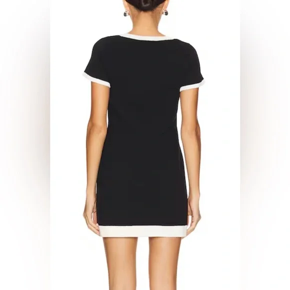 SHOW ME YOUR MUMU BLK/CREAM SOFIA SWEATER MINI DRESS NWT SZ S - Picture 2 of 6